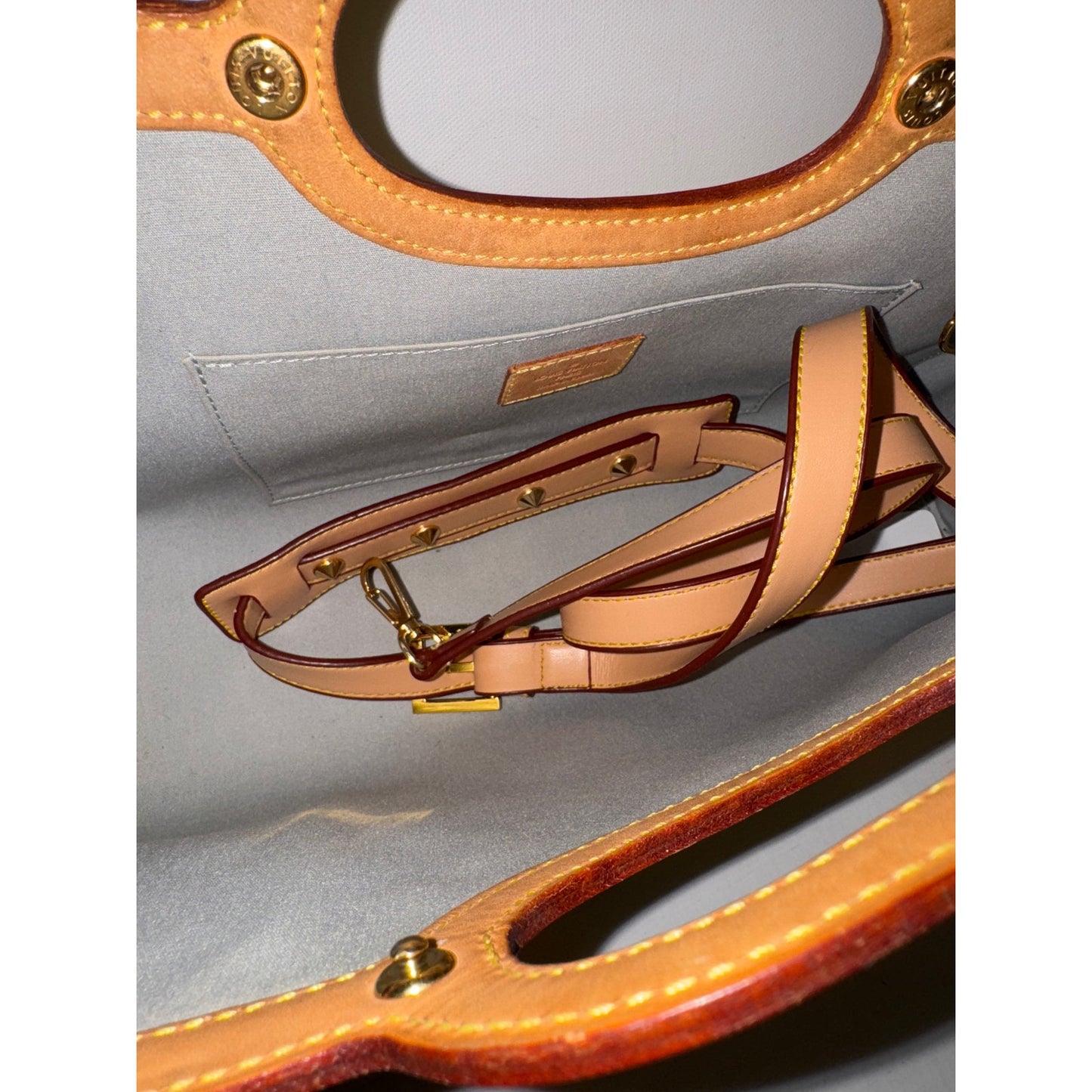 Louis Vuitton Vernis Reade PM Tote - Yellow Patent Leather with Natural Vachetta Trim COA