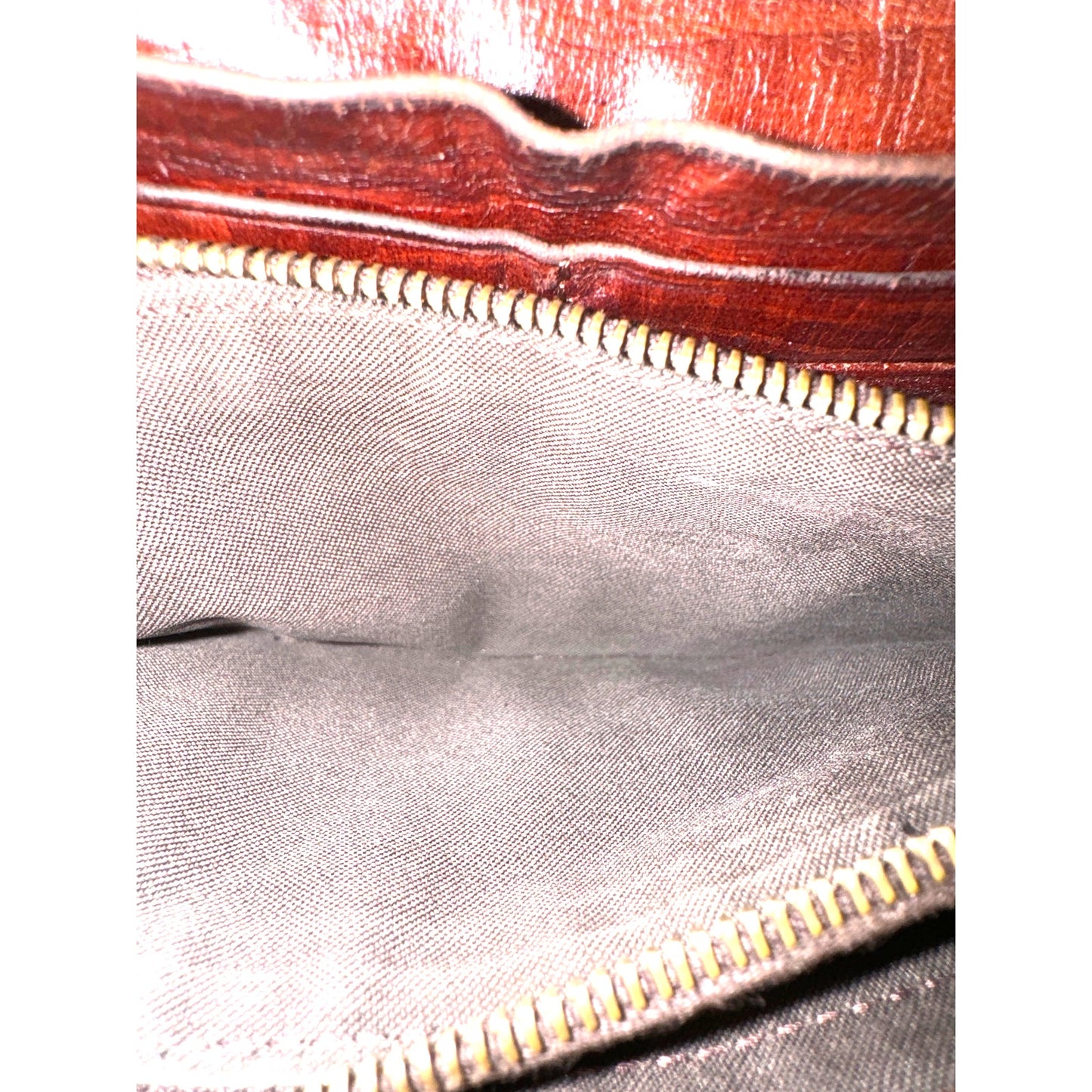 Authentic Fendi Zucca Baguette Wallet in Canvas and Leather with Gold Buckle