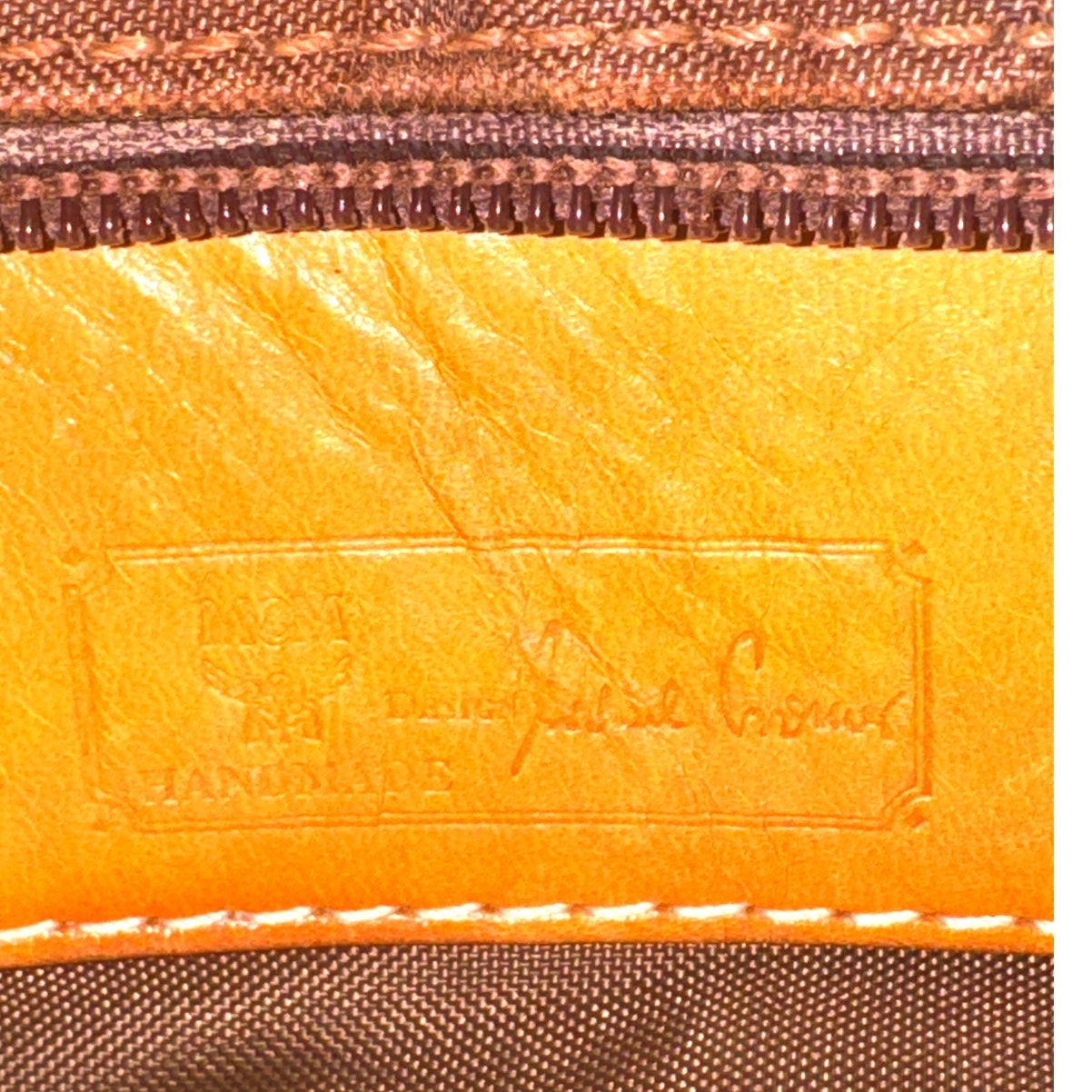 Vintage MCM Monogram Brown Nylon Chain Strap Tote Bag with Leather Trim