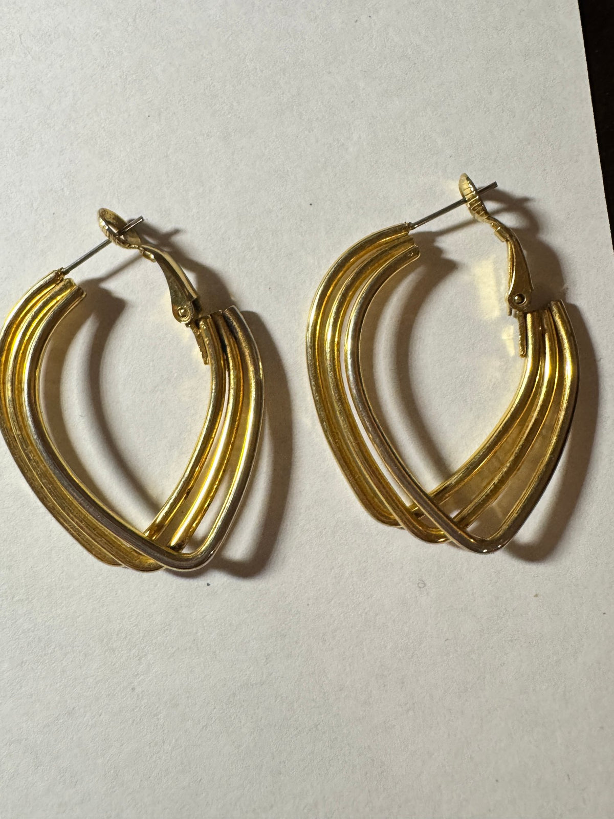 Multi-Rib Hoop Earrings · Two-Tone Gold-Tone & Silver-Tone · Angular — photo 2