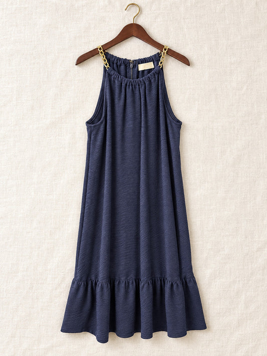 ⚜️ Michael Kors | Chain-Neck Mini Dress | Navy NWOT 💗