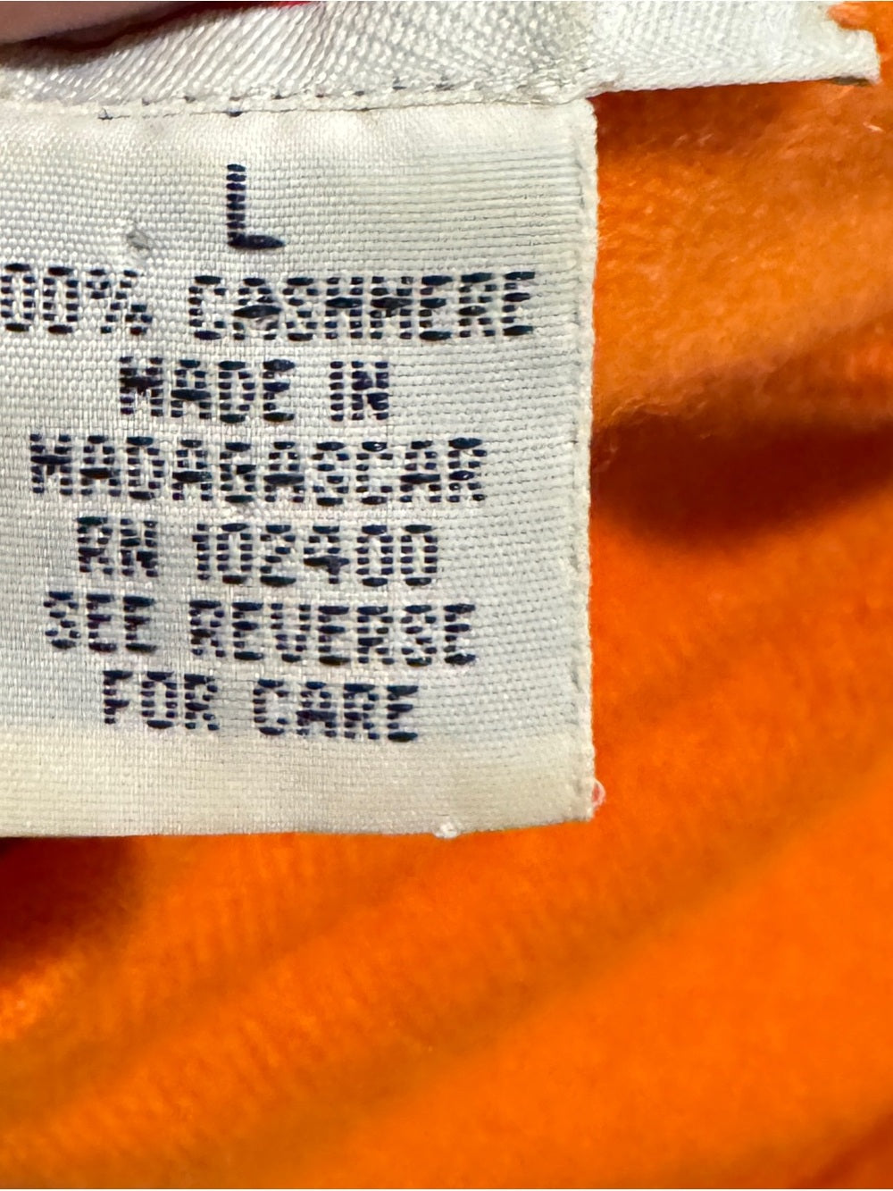⚜️ Round Knit 100% Cashmere Sweater | Mock Neck | Size L | Burnt Orange 💗 — photo 3