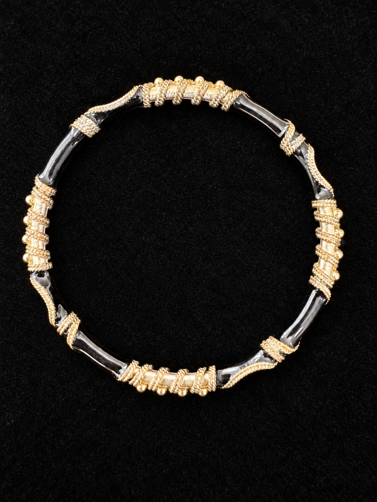 ⚜️ Two-Tone Bangle | Silver & Gold Rope Wrap | Stretch Bracelet 💗