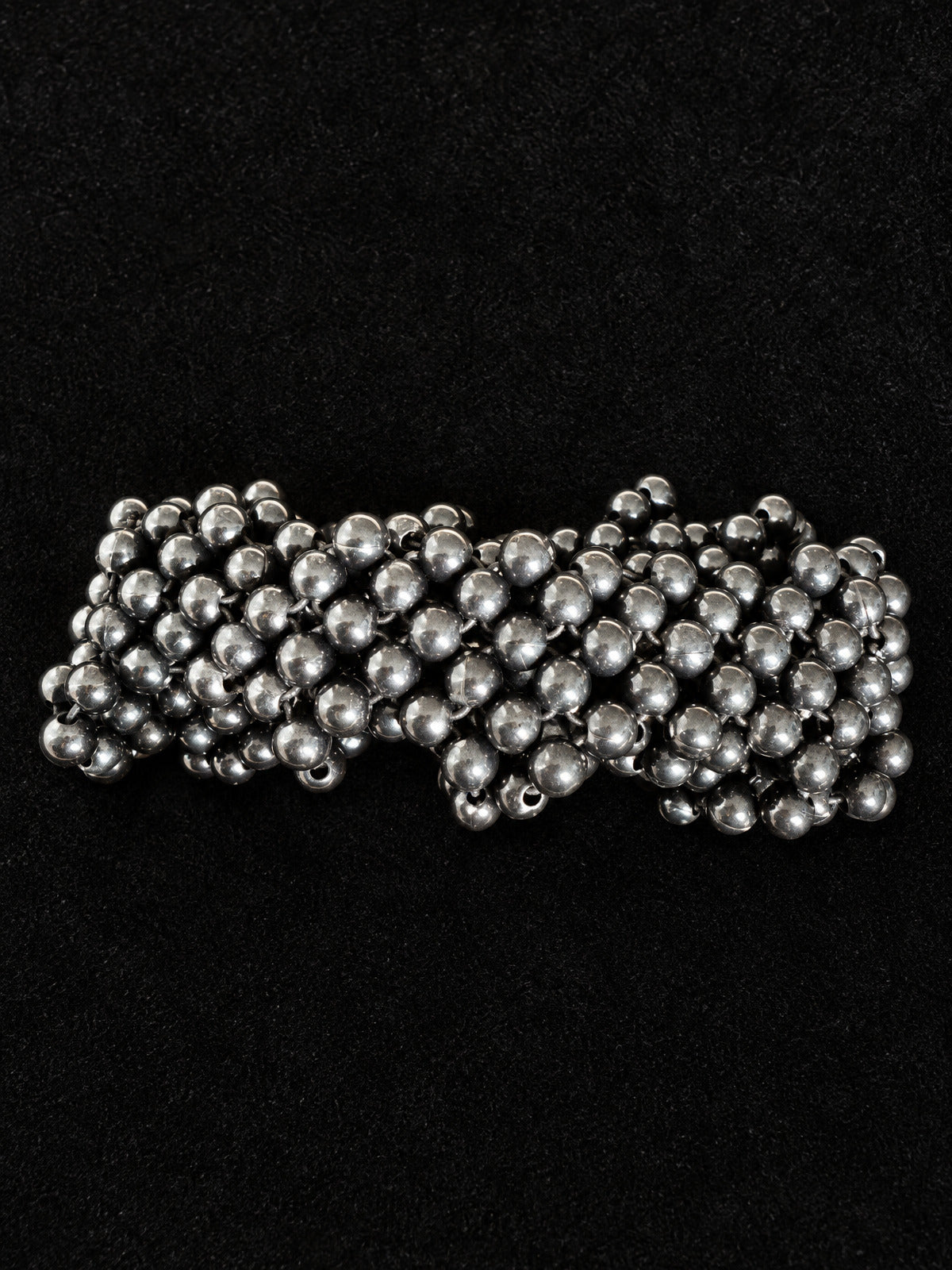 ⚜️ Wide Beaded Stretch Bracelet | Silver-Tone Rounds | Stacks Bold 💗