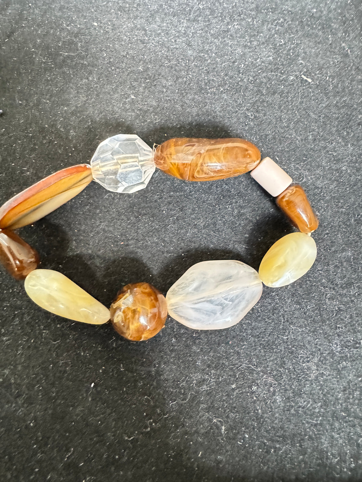 ⚜️ Mixed Stone Stretch Bracelet | Chunky Beaded | Warm Earth Tones 💗 — photo 3