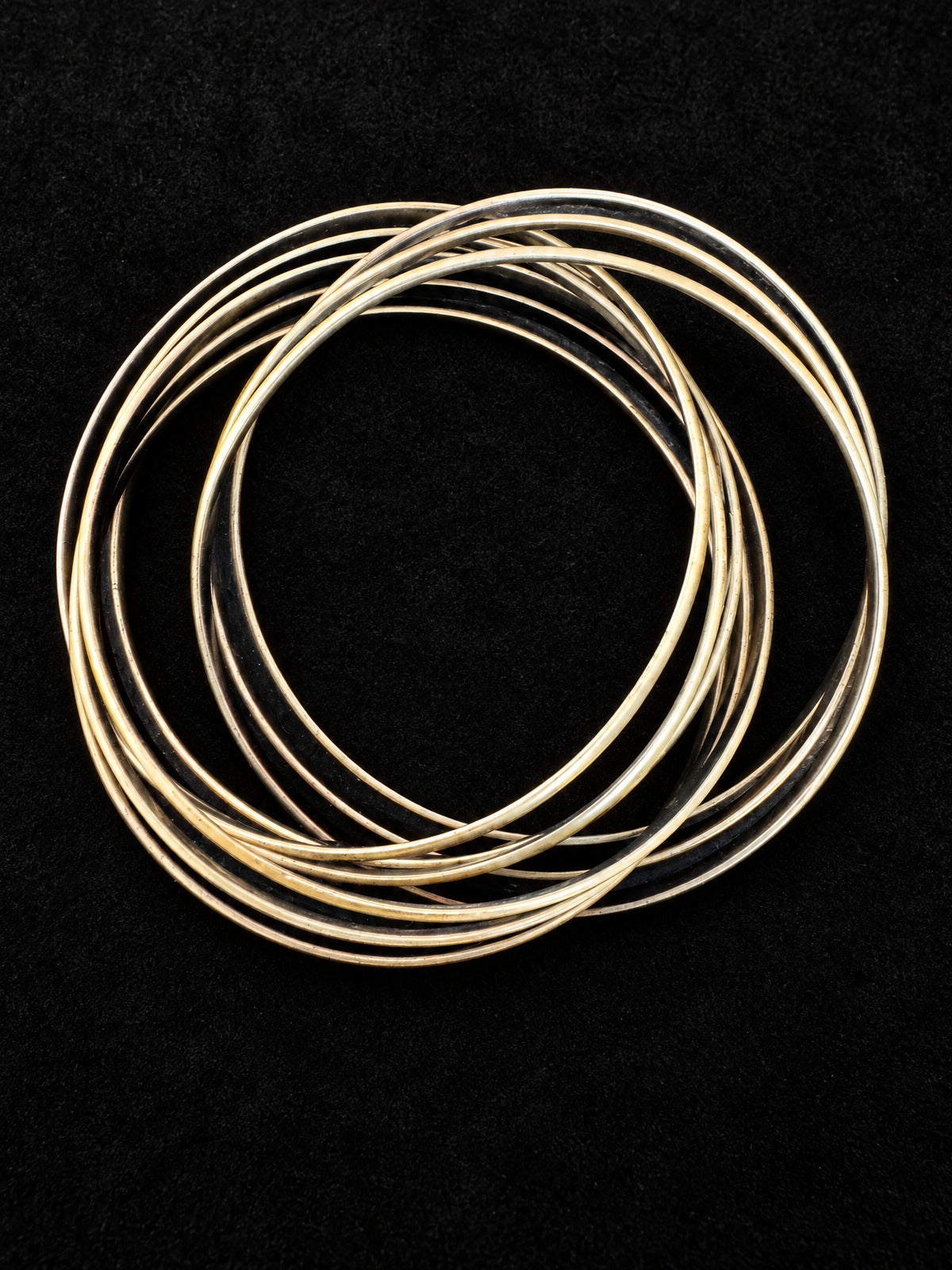 ⚜️ Gold-Tone Thin Bangles | Stacked Set | Classic Arm Party 💗