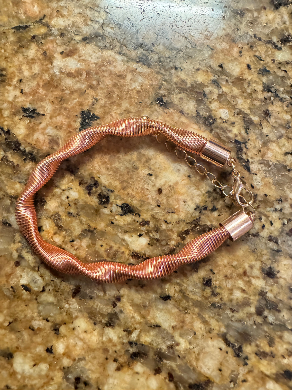 ⚜️ Coiled Copper Wire Bracelet | Artisan-Style | Rose Gold Tone 💗 — photo 3