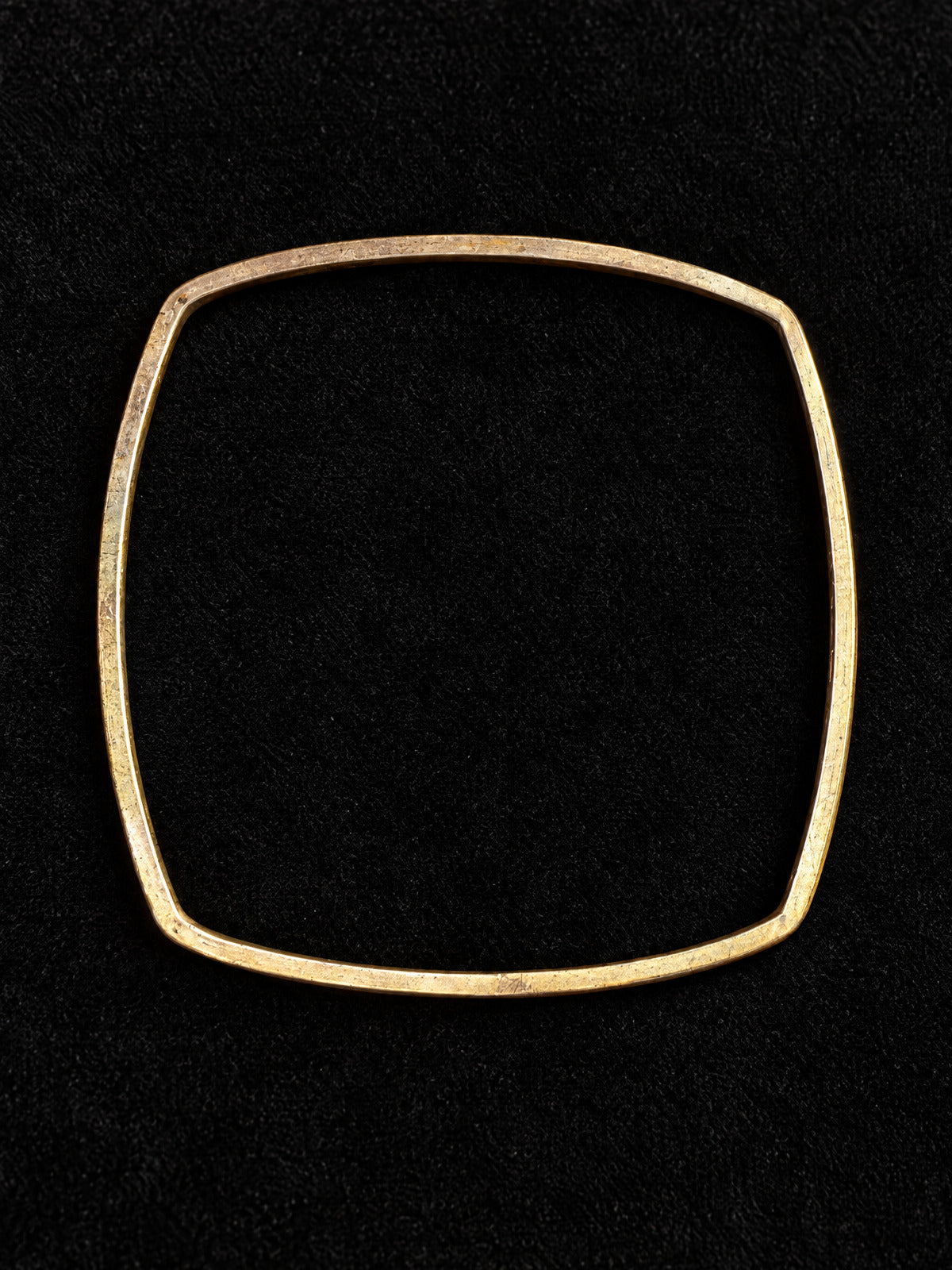 ⚜️ Silver-Tone Square Bangle | Rounded Corners | Vintage 70s Bracelet 💗