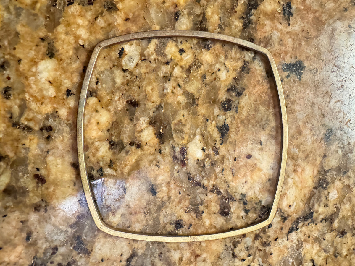 ⚜️ Silver-Tone Square Bangle | Rounded Corners | Vintage 70s Bracelet 💗 — photo 3