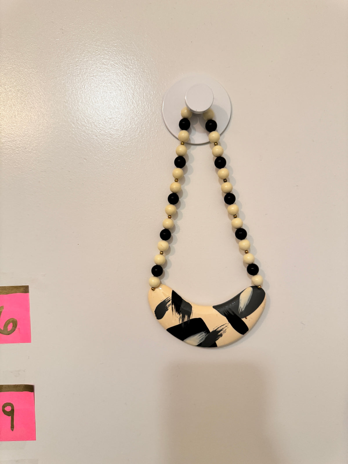 ⚜️ Enamel Necklace | Bold Black & Beige | Hook 💗 — photo 2