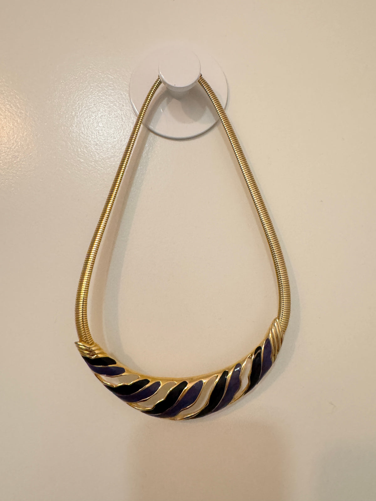 ⚜️ Gold-Tone Enamel Necklace | Black & Purple Glam 💗 — photo 2