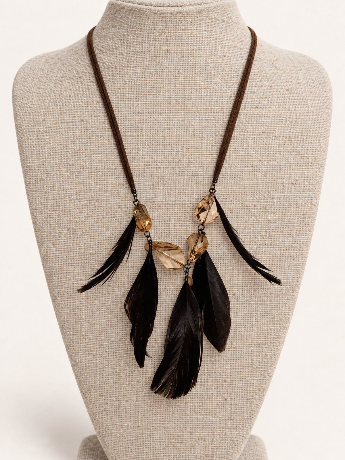 ⚜️ Feather Necklace | Boho Chic | Black and Brown 💗