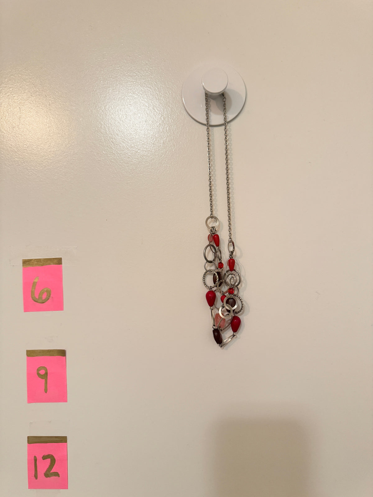 ⚜️ Necklace | Silver-Tone with Red Accents | Hook 💗 — photo 2