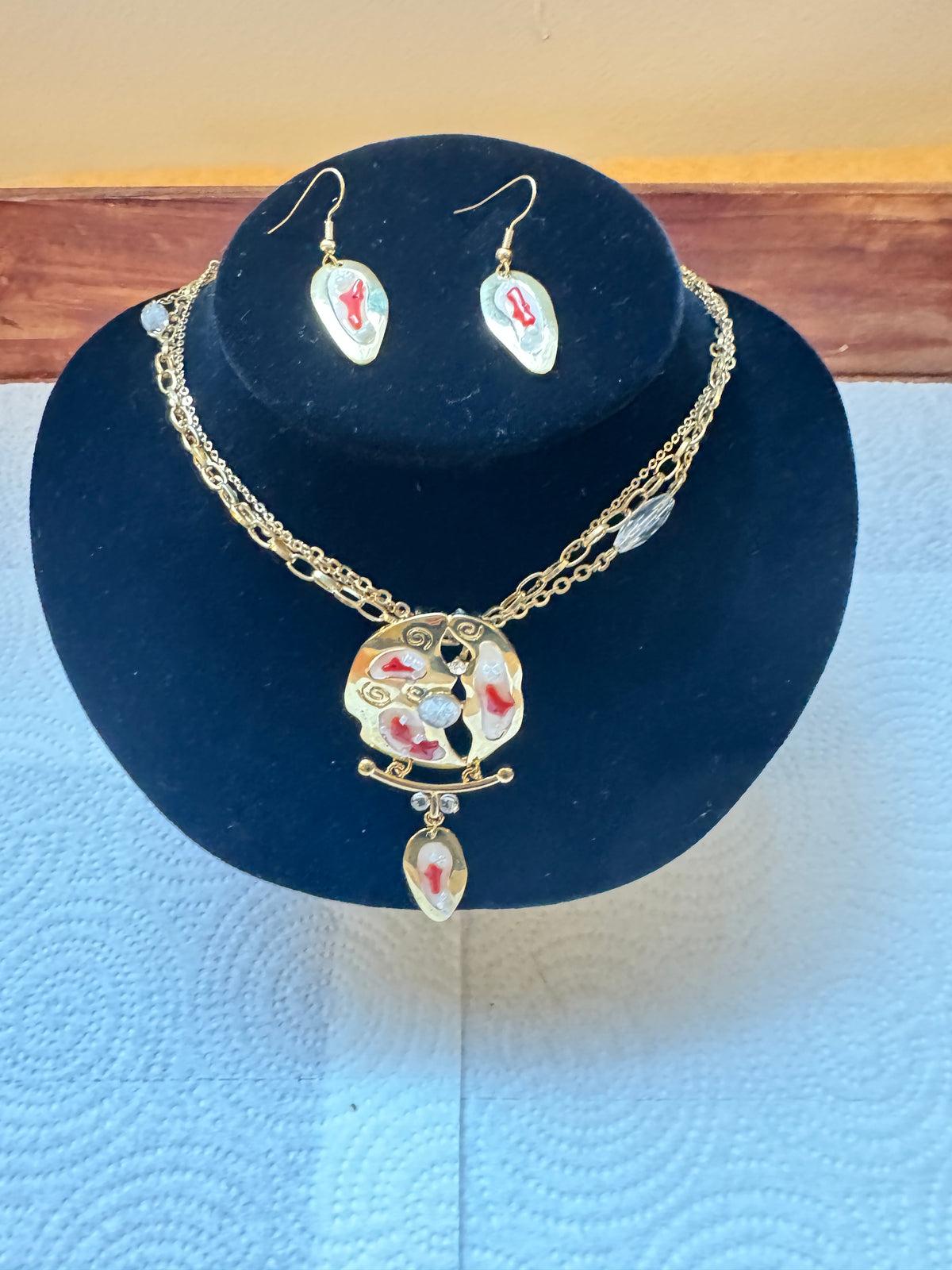 ⚜️ Gold-Tone Enamel Necklace Set | Multicolor Elegance 💗 — photo 2