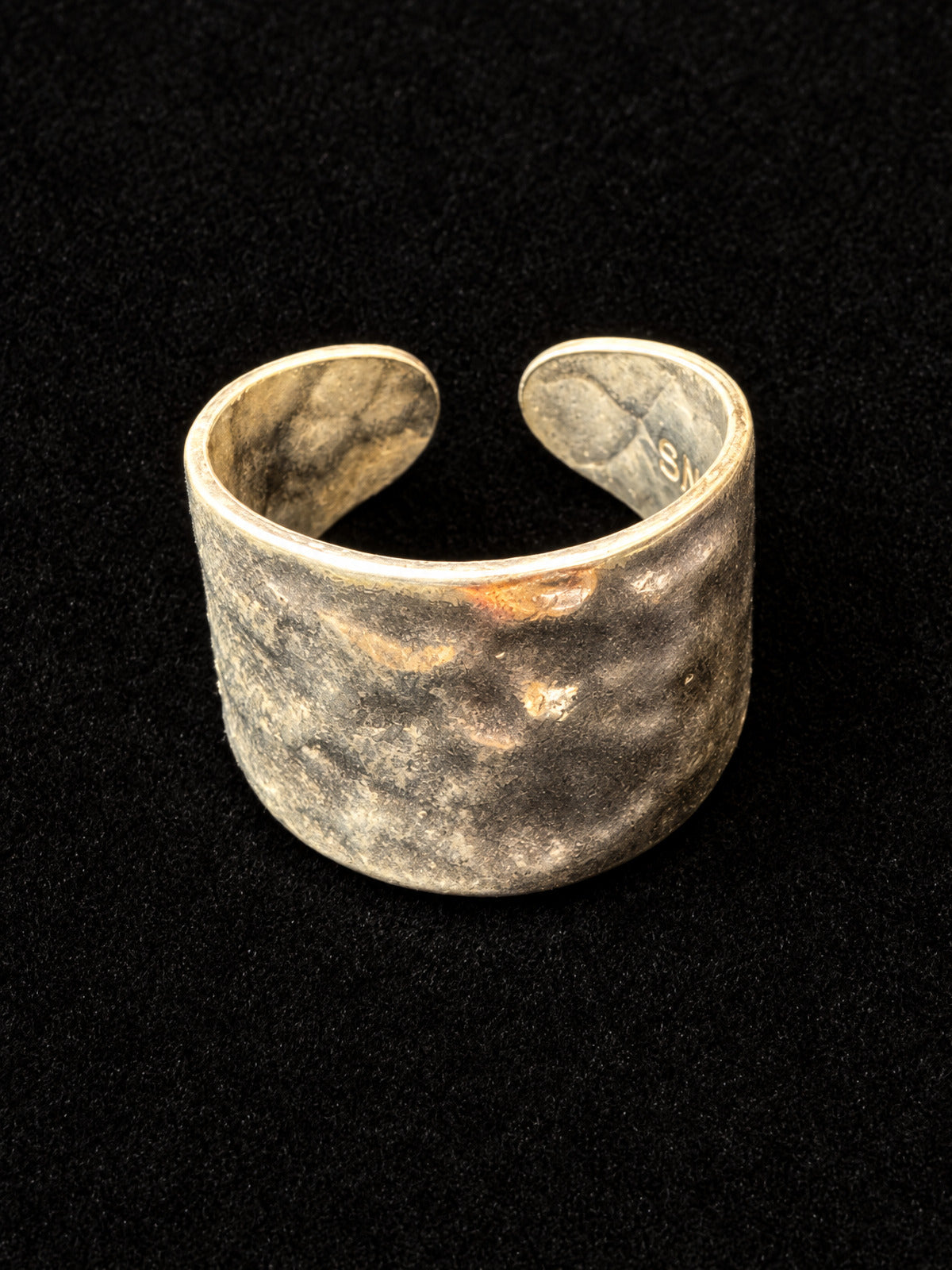 ⚜️ Sarah Coventry | Wide Cuff Ring | Oxidized Rustic Adjustable 💗