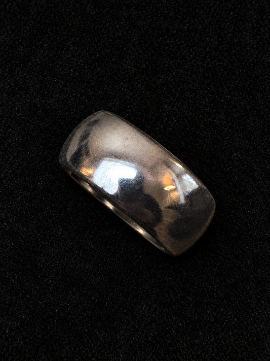 ⚜️ Wide Dome Band Ring | Silver-Tone | Size 9 Travel Stack 💗