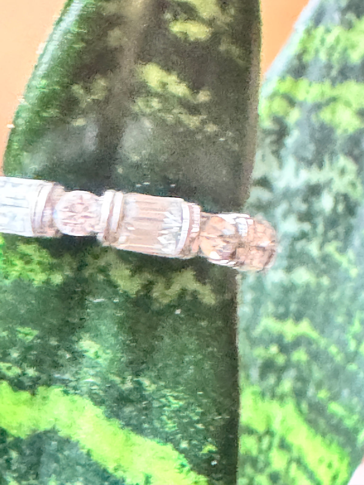 ⚜️ Two-Tone Ring | Diamond-Cut Column Band | Size 9 💗 — photo 3