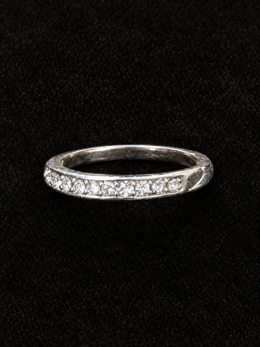 ⚜️ Crystal Band Ring | Pavé Style | Size 9 Silver-Tone Clear 💗