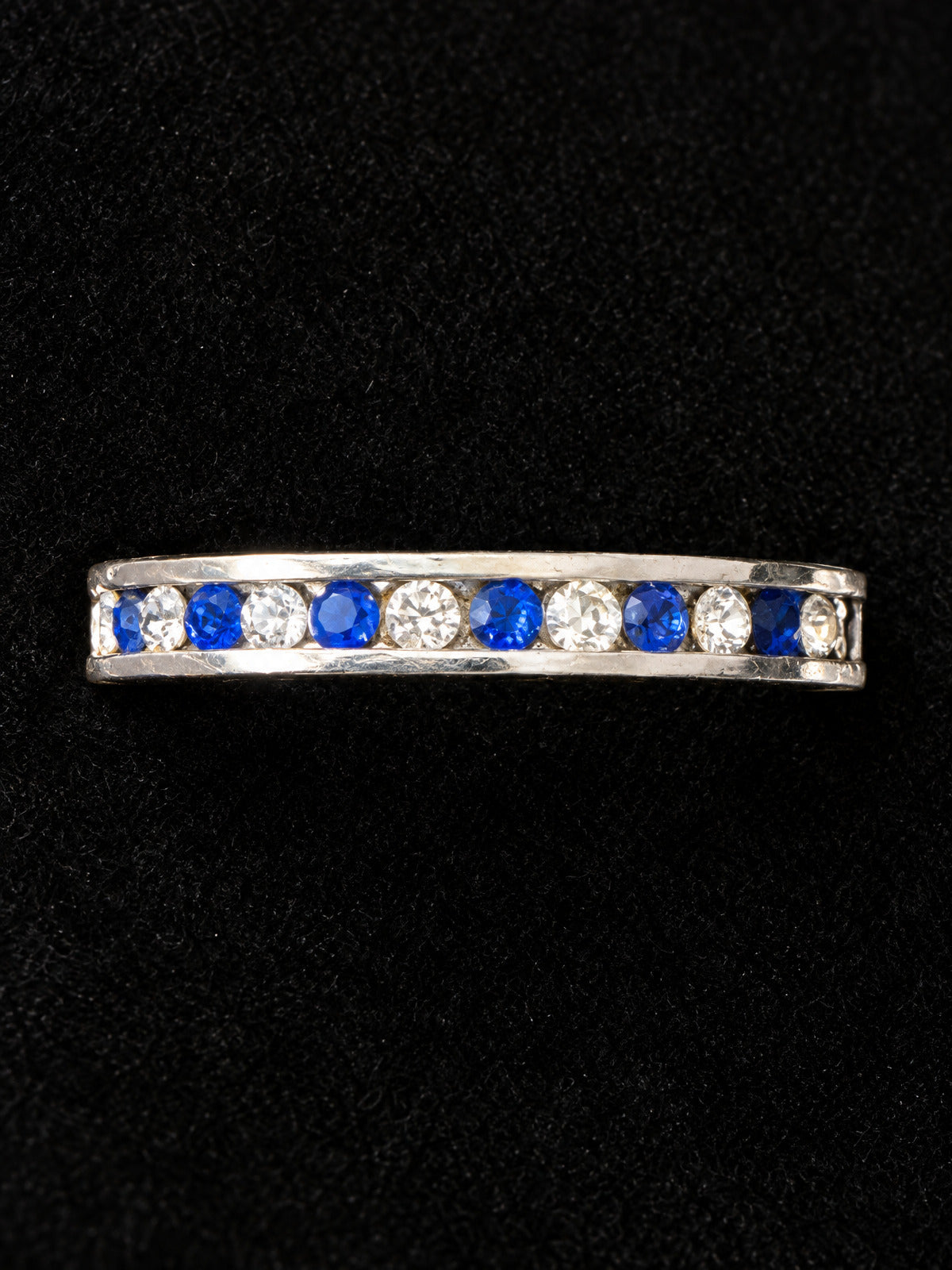 ⚜️ Eternity Band Ring | Blue & Clear Crystal | Size 9 💗