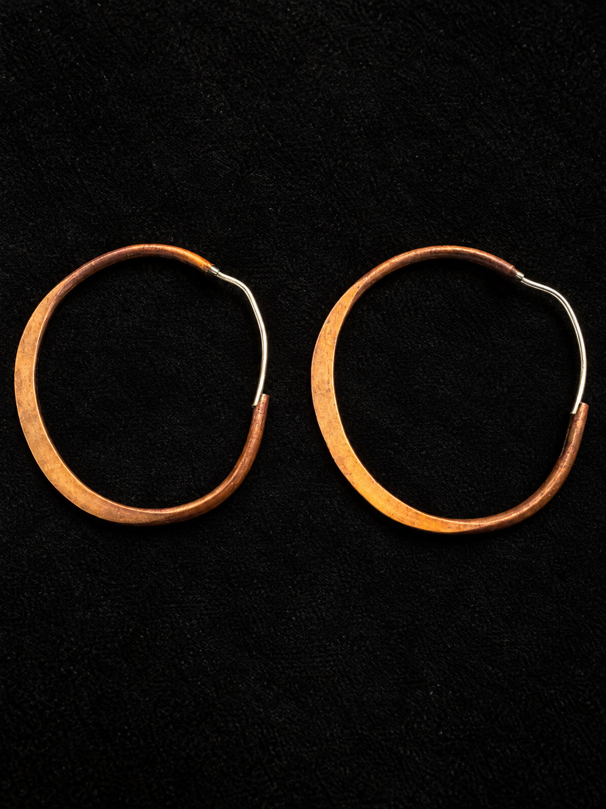 ⚜️ Copper-tone Hoop Earrings | Artisan-Style Oversized 💗