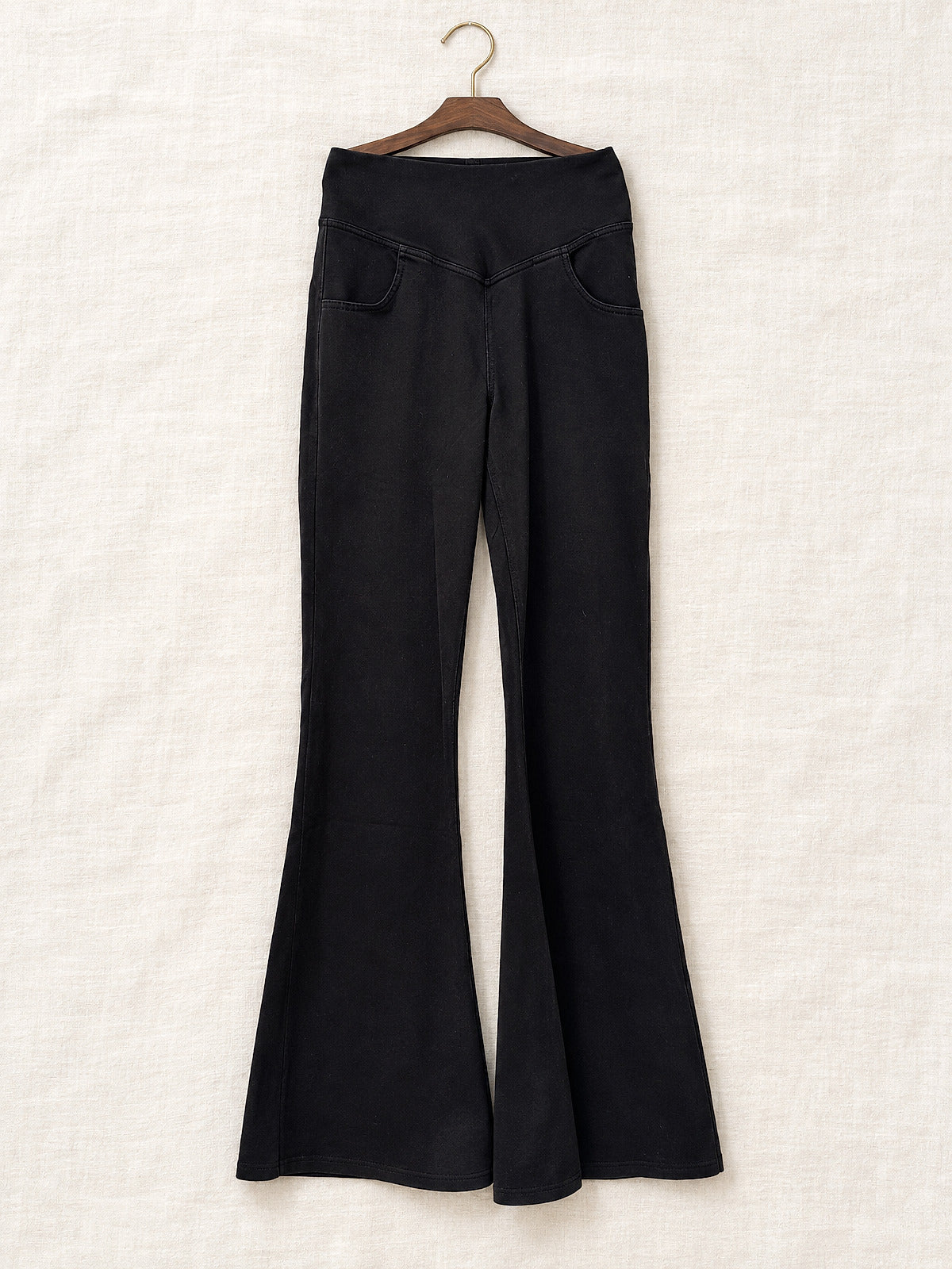 NWT Halara · Flare Pants · Black Stretch Crossover Waist Size S