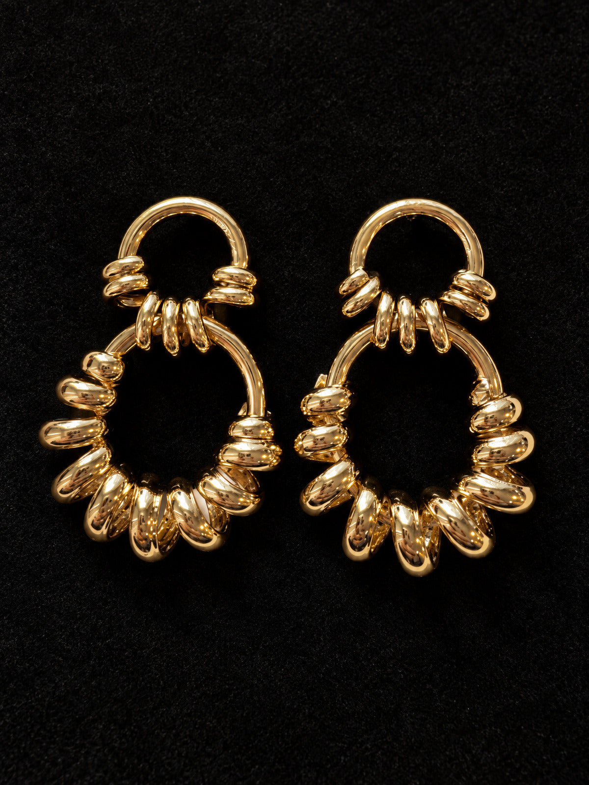 NWT Anne Klein Earrings · Gold-Tone Double Hoop Drop · NWT