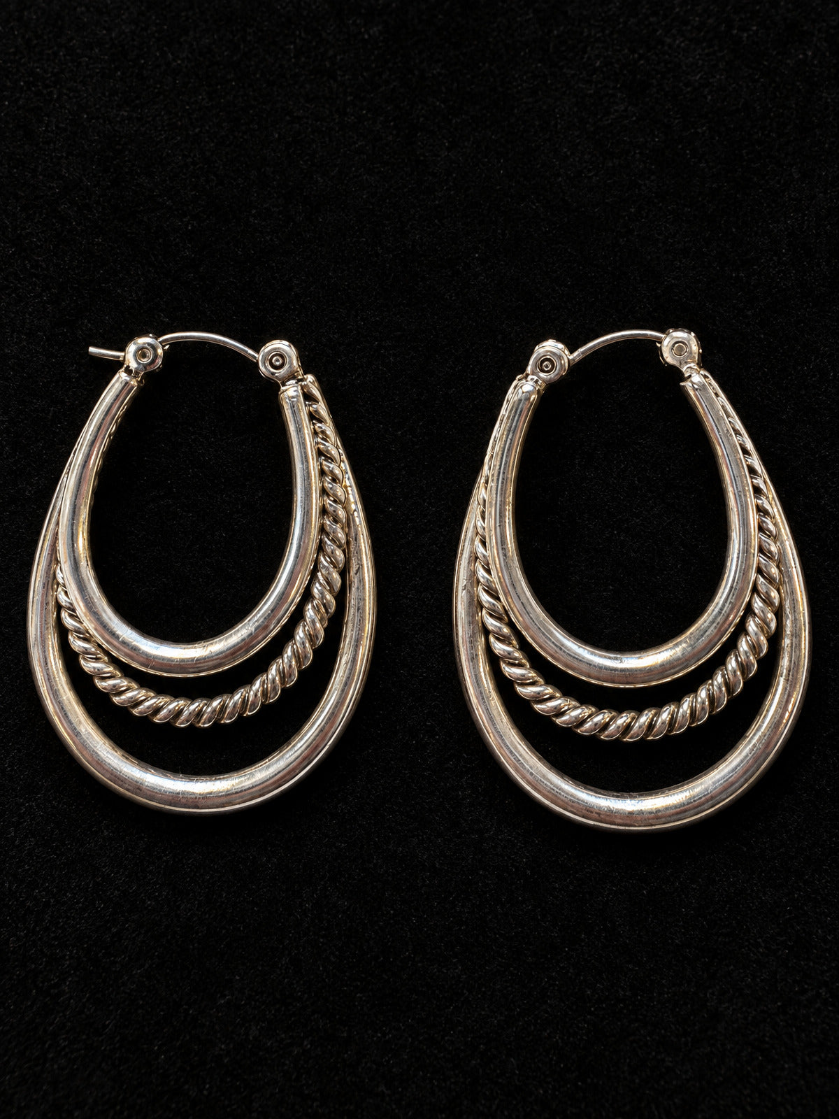 NWT Napier · Triple Oval Hoop Earrings · Silver-Tone NWT