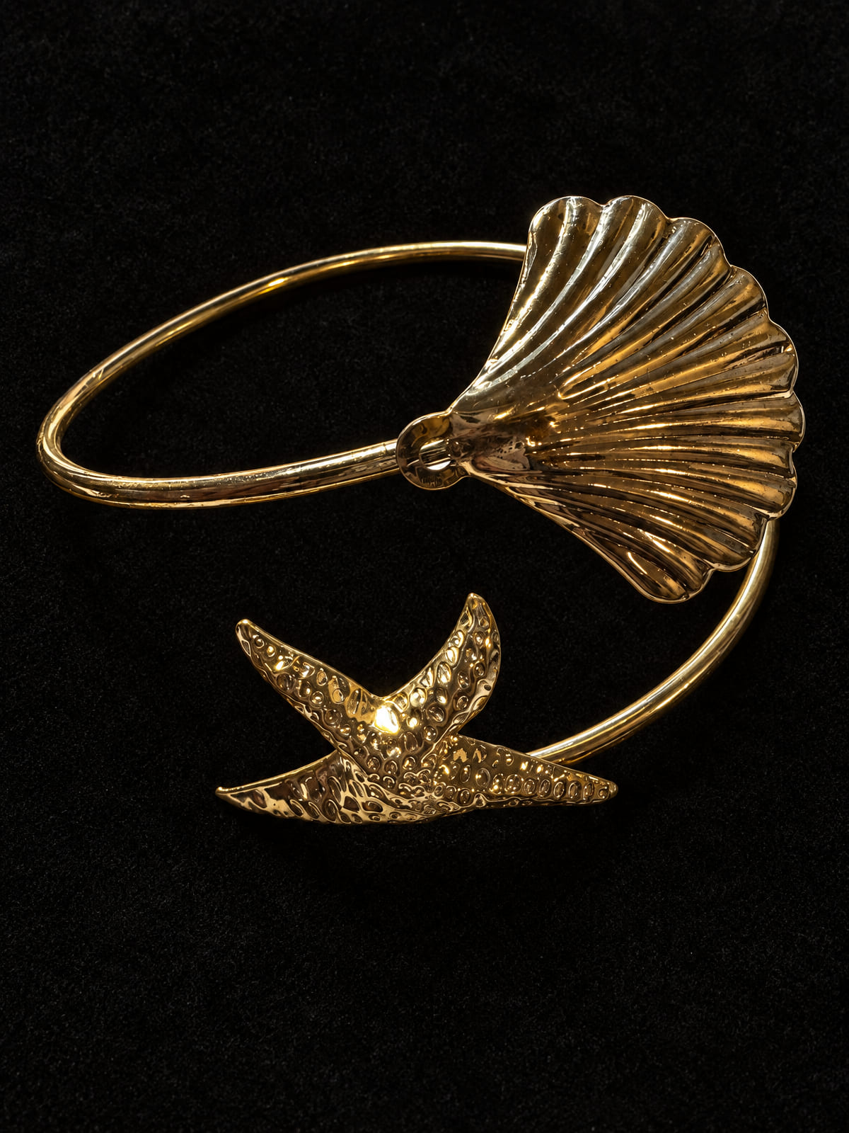 Gold-Tone Bangle · Scallop Shell & Starfish Wrap Cuff Bracelet
