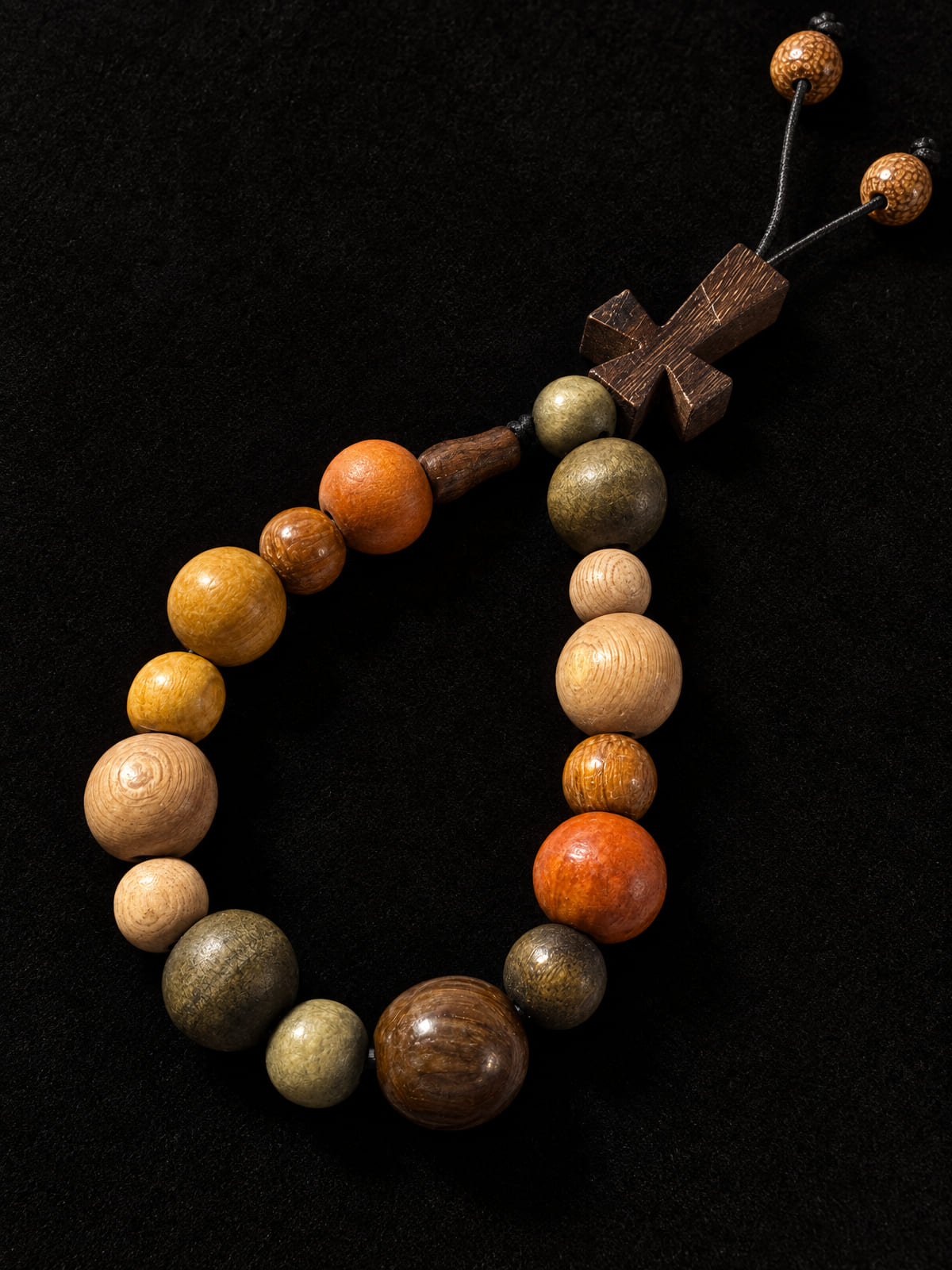 Sacro Legno · Wood Bead Bracelet · Multi Boho NWT
