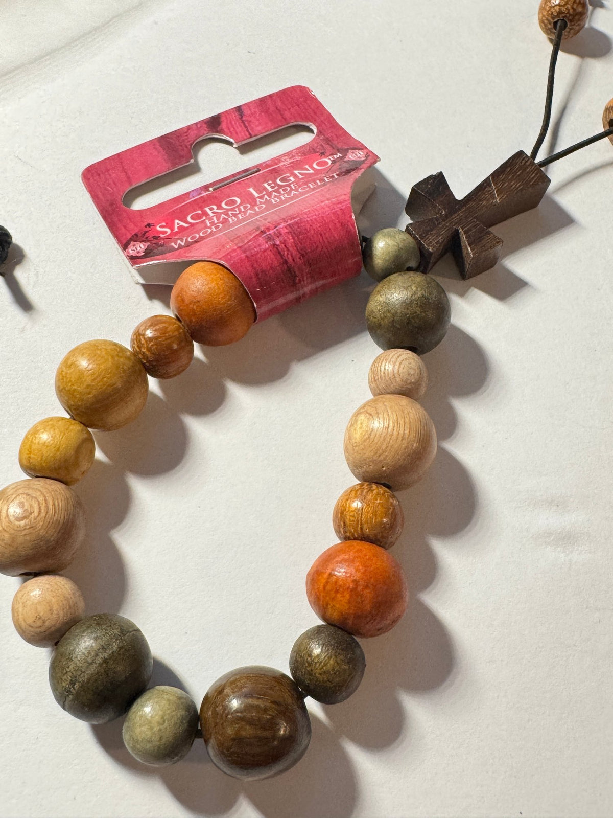 Sacro Legno · Wood Bead Bracelet · Multi Boho NWT — photo 3