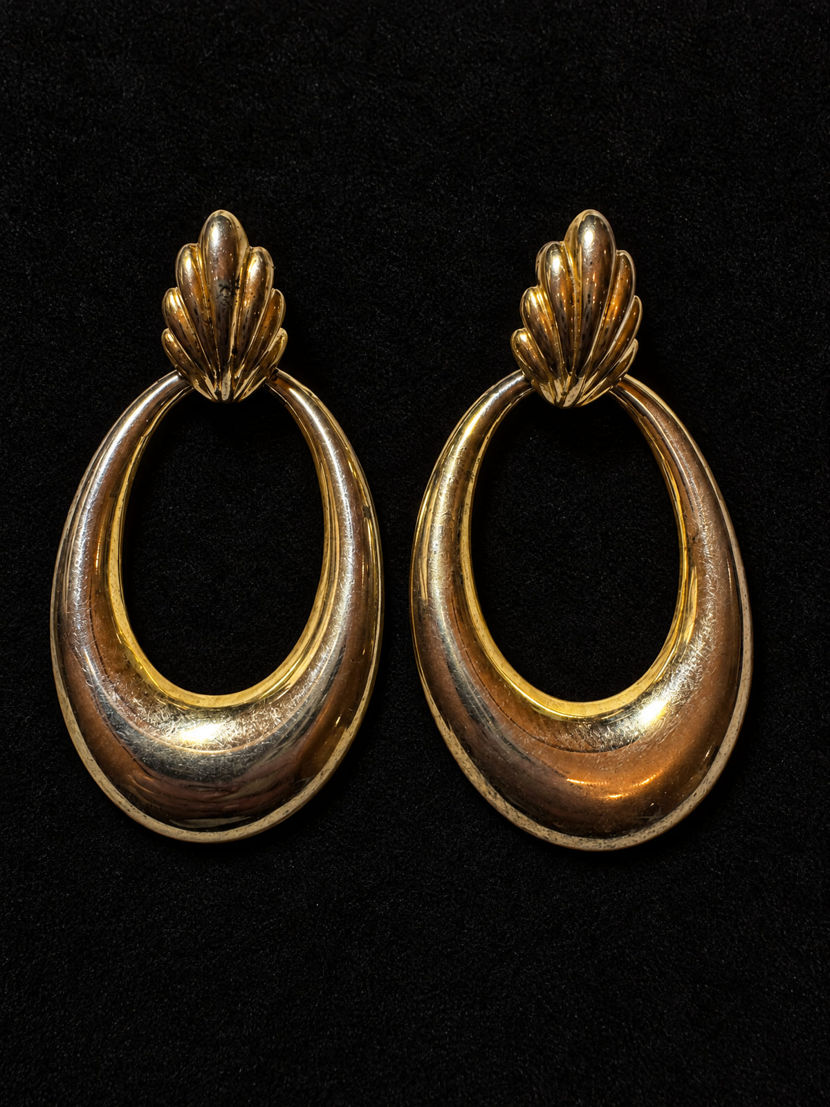 Oval Door-Knocker Hoops · Gold-Tone & Bronze-Tone · Screw-Back