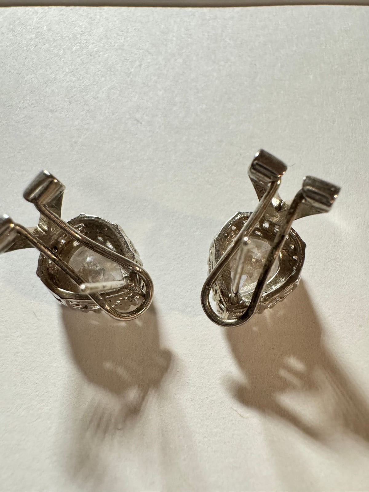 Silver-Tone crystal-look Halo Clip-On Earrings · Statement · Clear — photo 2
