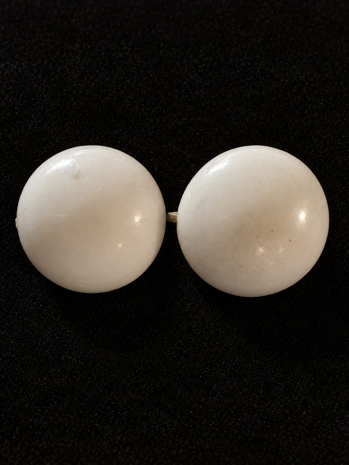 Dome Faux Pearl Earrings · Mid-century-style · Cream White