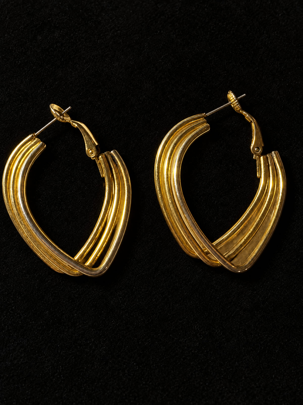 Multi-Rib Hoop Earrings · Two-Tone Gold-Tone & Silver-Tone · Angular