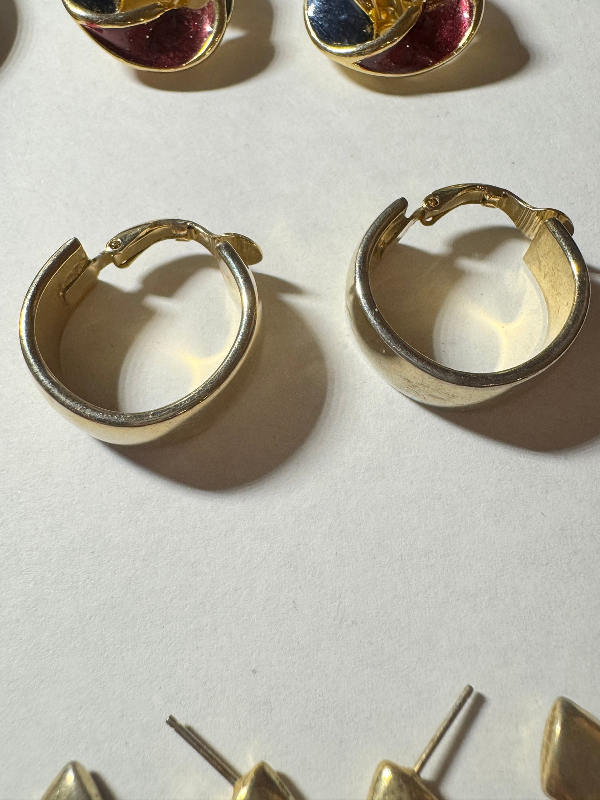 Two-Tone Huggie Hoops · Gold-Tone & Silver-Tone · Hinged — photo 2