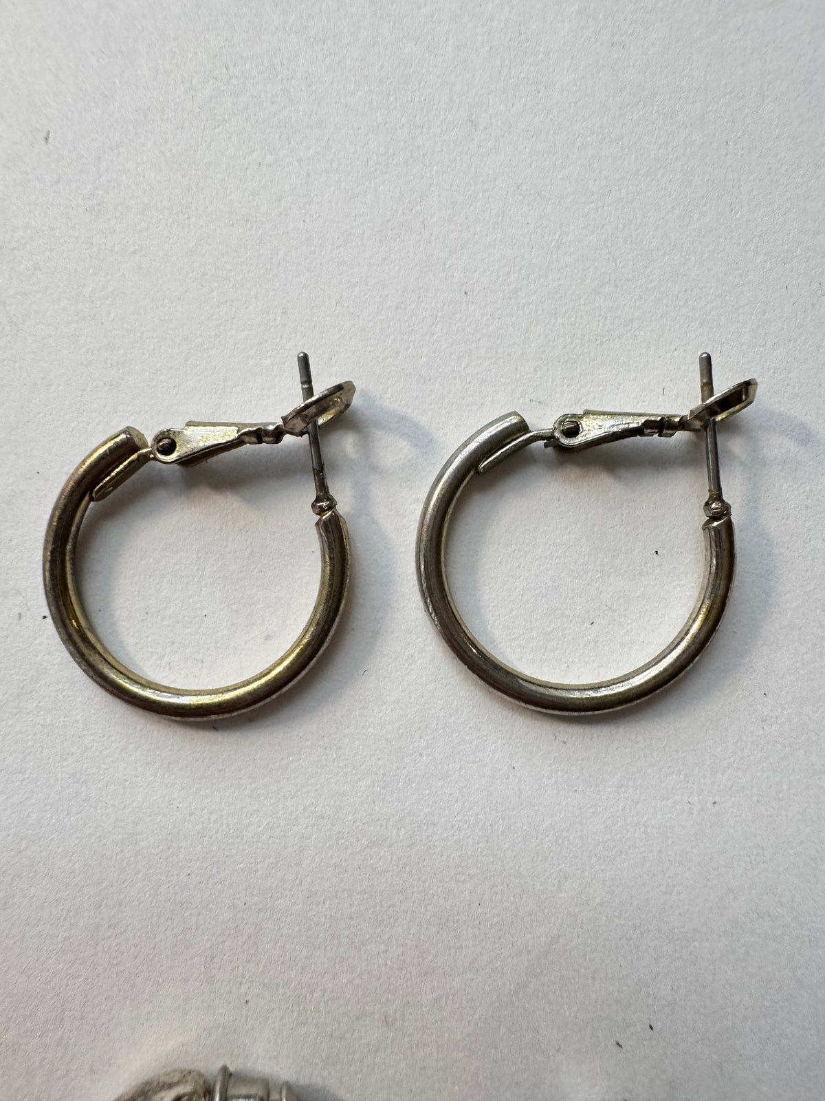 Small Hoop Earrings · Classic Silver-Tone · Click-Top Closure — photo 2
