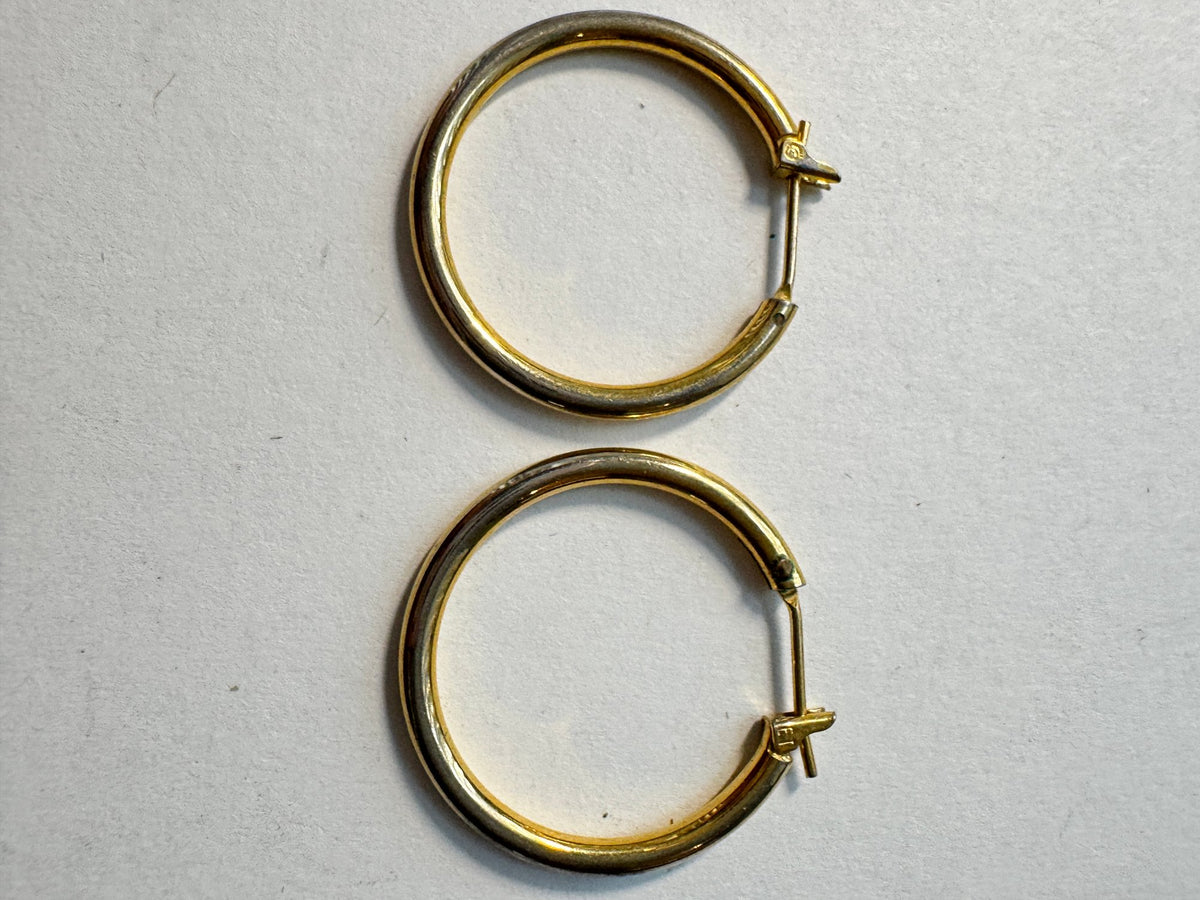 Gold-Tone Hoop Earrings · Classic Everyday · Latch-Back Pair — photo 2