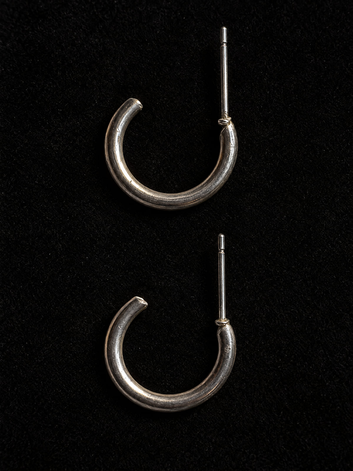 Hoop Earrings · Minimalist · Small Silver-Tone Post Hoops