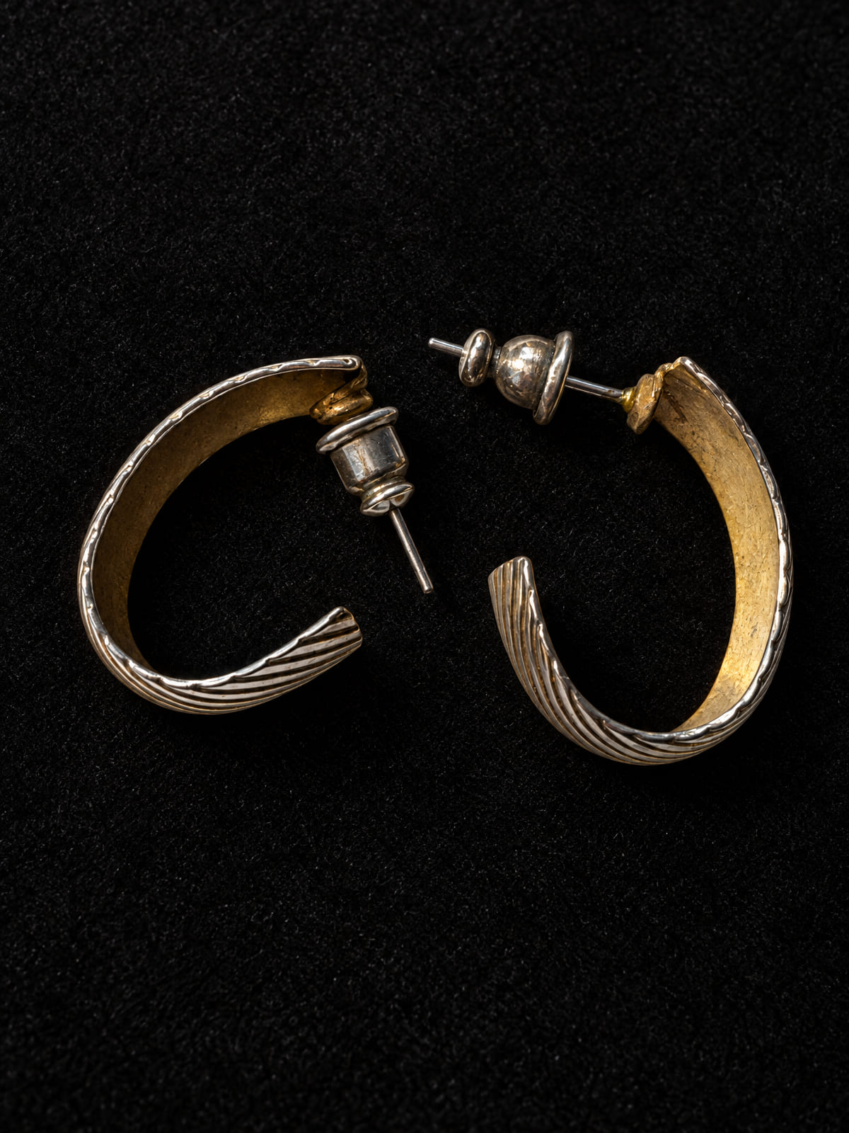 Hoop Earrings · Two-Tone Gold-Tone & Silver-Tone · Post Back