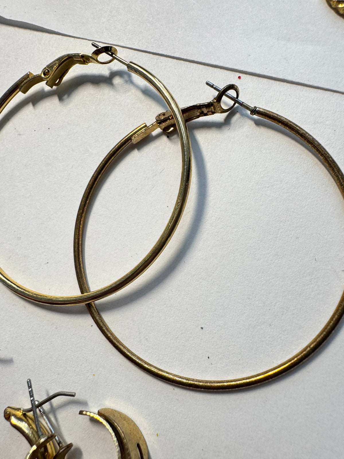 Gold-Tone Hoop Earrings · Minimalist · Large Classic Hoops — photo 2