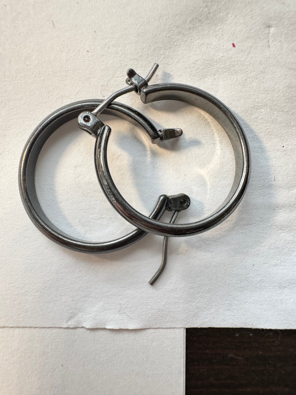 Hoop Earrings · Minimalist · Silver-Tone Tube Hoops — photo 2