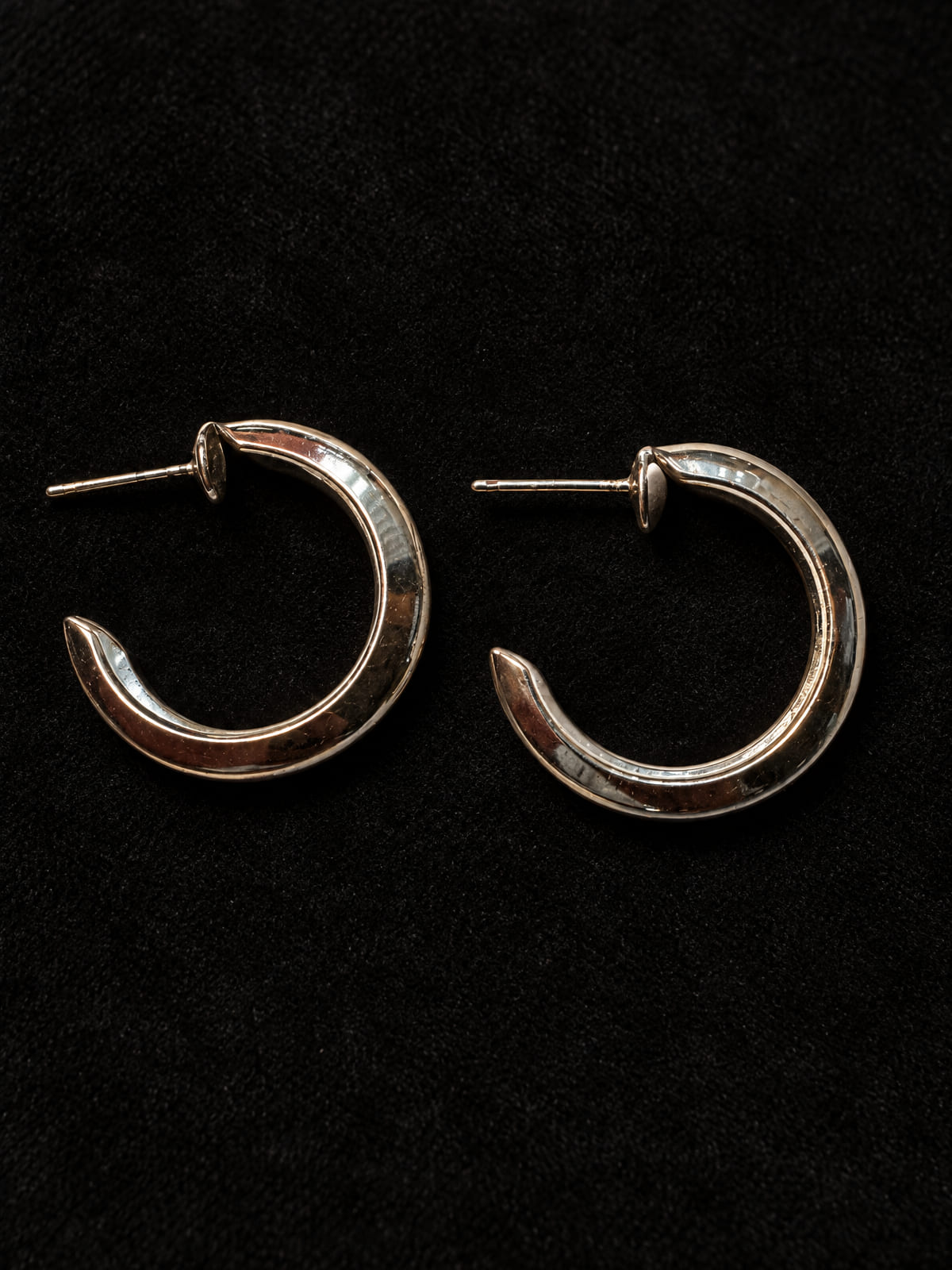 Chunky Hoop Earrings · Minimalist · Silver-Tone Post Back