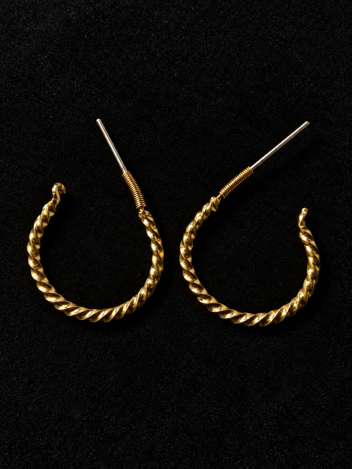 Gold-Tone Twisted Rope Hoop Earrings · Post Back · Classic