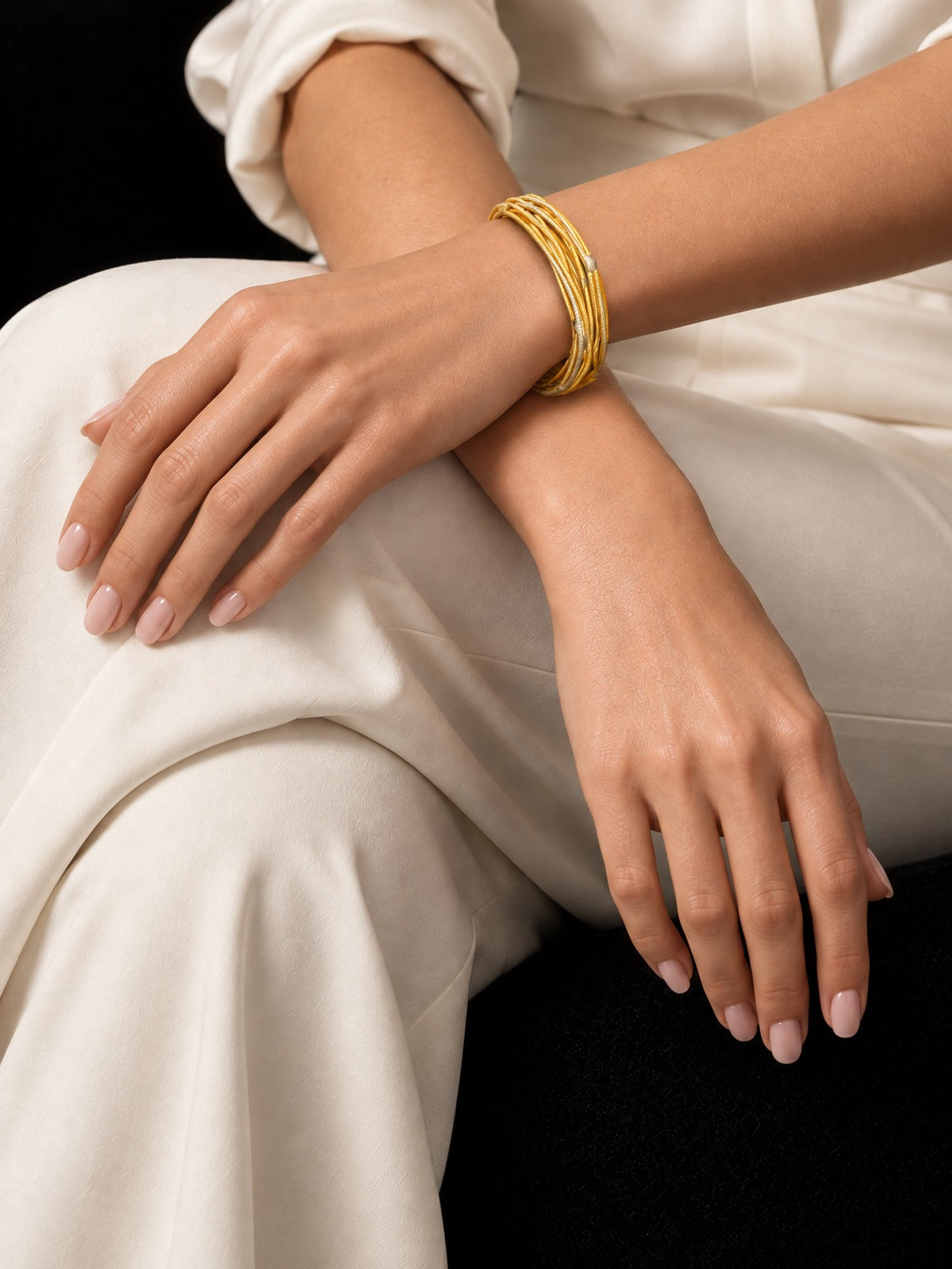 ⚜️ Multi-Strand Bangle | Twisted Wire Gold & Silver-Tone | Stack 💗 — photo 2
